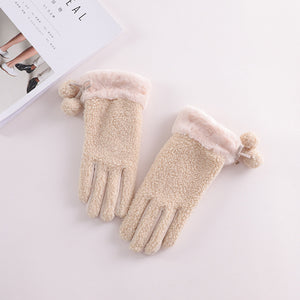 Womens Winter Warm  Gloves Thermal Soft Lining Plush Gloves 22830