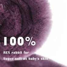Load image into Gallery viewer, Women&#39;s Rex Rabbit Fur Scarf Ladies Winter Warm Knitted Flowers Crochet Fashion Scarf Scarves for Women Men