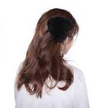 Load image into Gallery viewer, Hair Clip Real Fur Hair Accessories Korean Ins Real Rex Rabbit Hair Clip Super Large Lovely Plush Hairpin Fur Hairpin FS21A17