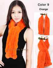 Load image into Gallery viewer, REX Rabbit Fur Scarf Wrap Cape Shawl Neck Warmer 9 Colors NEW Soft S/L FS050129
