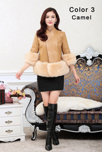 Load image into Gallery viewer, Winter Warm New Big Fox Fur Coat Top Grade Genuine Leather Jacket