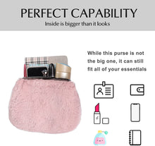 Load image into Gallery viewer, Crossbody Bags for Women Faux Fur Diamond Button Shoulder Bag Evening Clutch Purses for Women Girls Fur Story