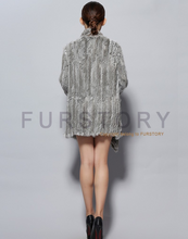 Load image into Gallery viewer, Natural Rabbit Fur Coat Jacket Biggest Size Jacket Winter Long Overcoat