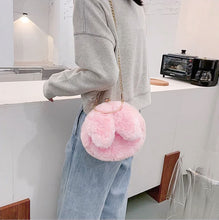 Load image into Gallery viewer, Faux Fur Wallet Fuzzy Bunny Women&#39;s Crossbody Bag Women&#39;s Plush Clutch  19820