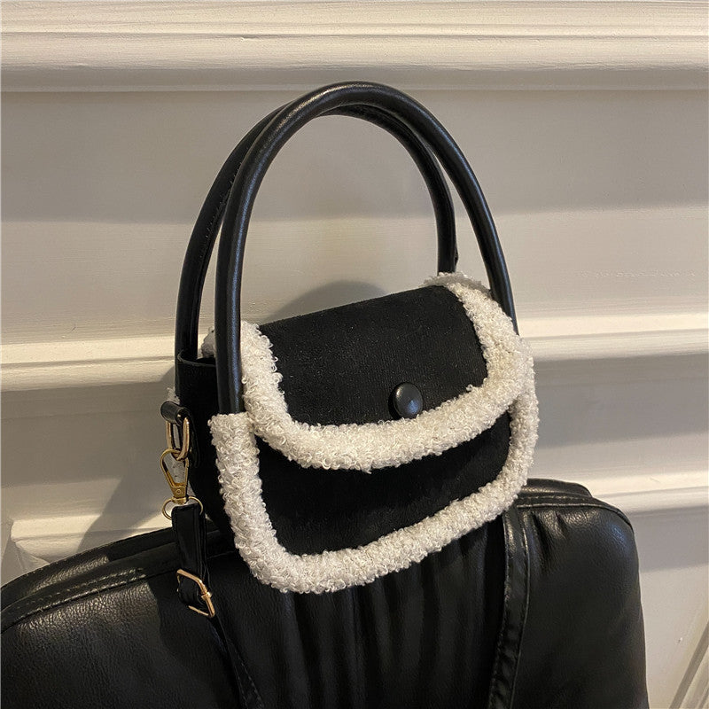 Women Plush Shoulder Bag Fashion Fluffy Crossbody Purse Soft Warm 22419