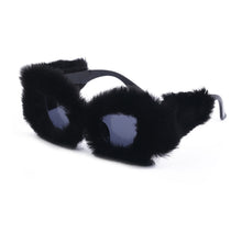 Load image into Gallery viewer, Plush Cat Eye Sunglasses Vintage Soft Fur  Masquerade Cosplay Party Glasses 22812