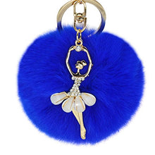 Load image into Gallery viewer, Fur Story FS16819 Fur Pom Pom KeyChain Bag Car Purse Charm Fluffy Fur Keychain Ball