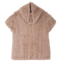Load image into Gallery viewer, Women&#39;s Knitted Real Rabbit Fur Vest Pullover Solid Female Warm Coat 17211