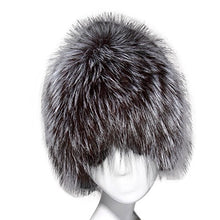 Load image into Gallery viewer, Fur Story 15662 Women&#39;s Real Puff Fox Fur Beanie Hat Skull Cap