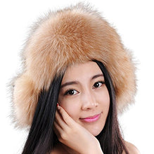 Load image into Gallery viewer, Fur Story Women&#39;s Trapper Hat with Fur Earflap Warm Winter Fur Bomber Hat