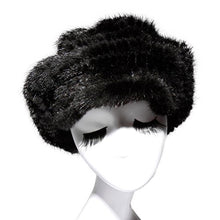 Load image into Gallery viewer, Fur Story 15669 Women&#39;s Knitted Real Mink Fur Beret Hat