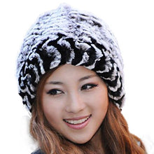 Load image into Gallery viewer, Fur Story Women&#39;s Fur Hat with Real Rex Rabbit Fur Thick Warm Winter Hat with Fur Tassels