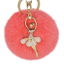 Load image into Gallery viewer, Fur Story FS16819 Fur Pom Pom KeyChain Bag Car Purse Charm Fluffy Fur Keychain Ball