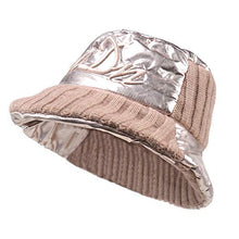 Load image into Gallery viewer, Pilipala Women&#39;s Winter Bucket Hat Shiny Metallic Reversible Warm Fishing Boonie Fashion Wide Brim Cap Unisex