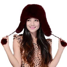 Load image into Gallery viewer, Fur Story Women&#39;s Trapper Hat with Fur Earflap Warm Winter Fur Bomber Hat