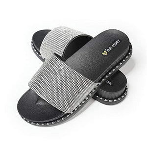 Glitter Rhinestone Slippers(Rivet)