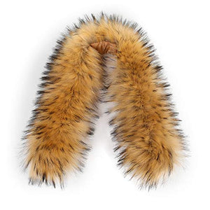 Faux Fur Trim for Hood Replacement Detachable Fur Hood Trim of Winter Coat Unisex