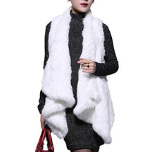 Load image into Gallery viewer, Fur Story Women&#39;s Knitted Real Rabbit Fur Vest Inclined Placket
