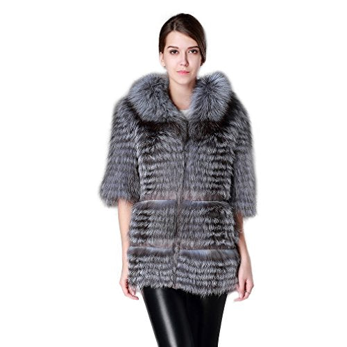 fur story 151167 Women's Real Long Raccoon Fur Coat with Fur Collor
