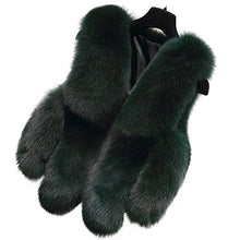 Load image into Gallery viewer, Fur Story Women&#39;s Fur Vest with Real Fox Fur Thick Warm Vest Sleeveless V Neck
