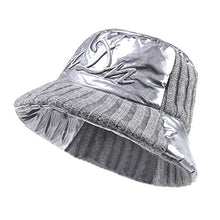 Load image into Gallery viewer, Pilipala Women&#39;s Winter Bucket Hat Shiny Metallic Reversible Warm Fishing Boonie Fashion Wide Brim Cap Unisex