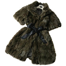 Load image into Gallery viewer, fur story Women&#39;s Long Real Rabbit Fur Coat with Plus Size Coat