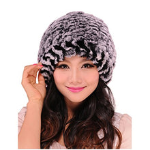 Load image into Gallery viewer, Fur Story Women&#39;s Fur Hat with Real Rex Rabbit Fur Thick Warm Winter Hat with Fur Tassels
