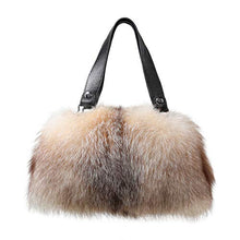 Load image into Gallery viewer, Fur Story Women&#39;s Winter Fur Fox Handbag Leather Ladies Shoulder Bag