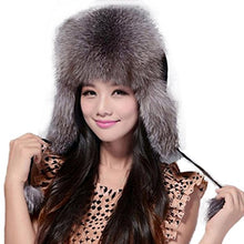 Load image into Gallery viewer, Fur Story Women&#39;s Trapper Hat with Fur Earflap Warm Winter Fur Bomber Hat