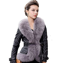 Load image into Gallery viewer, fur story Women&#39;s Genuine Sheep Leather Coat Fox Fur Collar