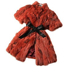 Load image into Gallery viewer, fur story Women&#39;s Long Real Rabbit Fur Coat with Plus Size Coat