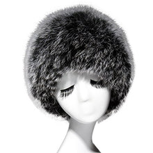 Load image into Gallery viewer, Fur Story 15663 Women&#39;s Knitted Real Puff Fox Fur Beanie Hat Skull Cap