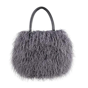 Fur Story Women's Wool Handbag Shoulder Bag Large Tote Bag Top Handle Satchel Purses Winter