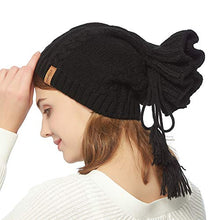 Load image into Gallery viewer, Pilipala Women&#39;s Slouchy Beanie Hat with Fur Pompom Warm Winter Hat