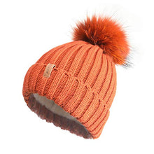 Load image into Gallery viewer, Pilipala Womens Knit Beanies Hats with Fur Pom Bobble Hat Skull Cap Cable Beanie for Women
