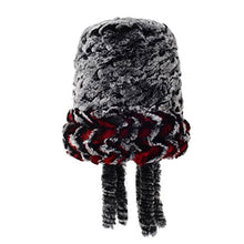 Load image into Gallery viewer, Fur Story Women&#39;s Fur Hat with Real Rex Rabbit Fur Thick Warm Winter Hat with Fur Tassels