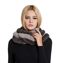 Load image into Gallery viewer, Fur Story FS17503 Women Real Fur Infinity Scarf Real Rex Rabbit Fur Warm Shawl Scarves