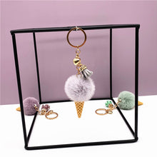 Load image into Gallery viewer, Ice Cream Keychain Cute Bag Cartoon Plush Pendant 22C02