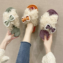 Load image into Gallery viewer, Women&#39;s Bow tie Slippers Open Toe Anti-Slip House Slippers 22S05