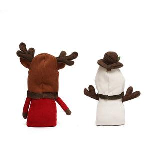 Christmas Tree Ornaments, Hanging Plush Decorations Holiday Party Santa, Snowman, Reindeer 22B59