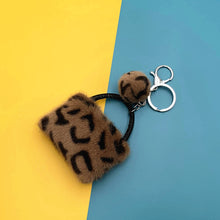 Load image into Gallery viewer, Leopard Bag Keychain Cute Plush Cartoon Pendant 22C10