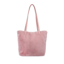 Load image into Gallery viewer, Tote Bag Faux Fur Purses for Women Plush Handbag Fuzzy Shoulder  21842