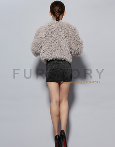 Knitted Natural Lamb Fur Coat Popular Short Fur Jacket Overcoat