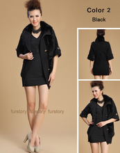 Load image into Gallery viewer, Natural Rabbit Fur Coat Jacket Overcoat Fur Coat Women
