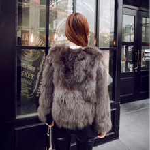 Load image into Gallery viewer, Women's Natural Fox Fur Coat Fashion Natural Color Full Sleeve