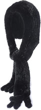 Load image into Gallery viewer, Fur Hooded Scarf Hat Scarves Hood Scarf Beanie For Women Head Neck Warmer Winter With Rabbit Fur