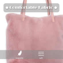 Load image into Gallery viewer, Tote Bag Faux Fur Purses for Women Plush Handbag Fuzzy Shoulder  21842