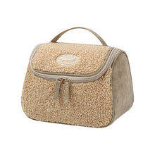 Load image into Gallery viewer, Large capacity  skin care cosmetic storage bag lamb wool cosmetic bag 22406