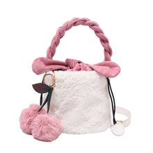 Load image into Gallery viewer, Plush Cylinder Bucket Bag Women Vogue Handbag  Shoulder Bag 22444