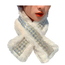Load image into Gallery viewer, Women’s Winter Fake Faux Fur Loophole Scarf Rectangle Furry Wrap Warm Soft Cozy 22523
